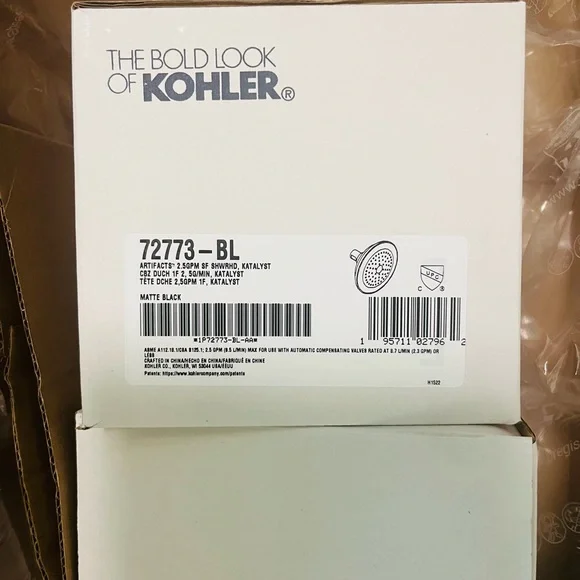 Kohler Matte Black Showerhead - Picture 3 of 8